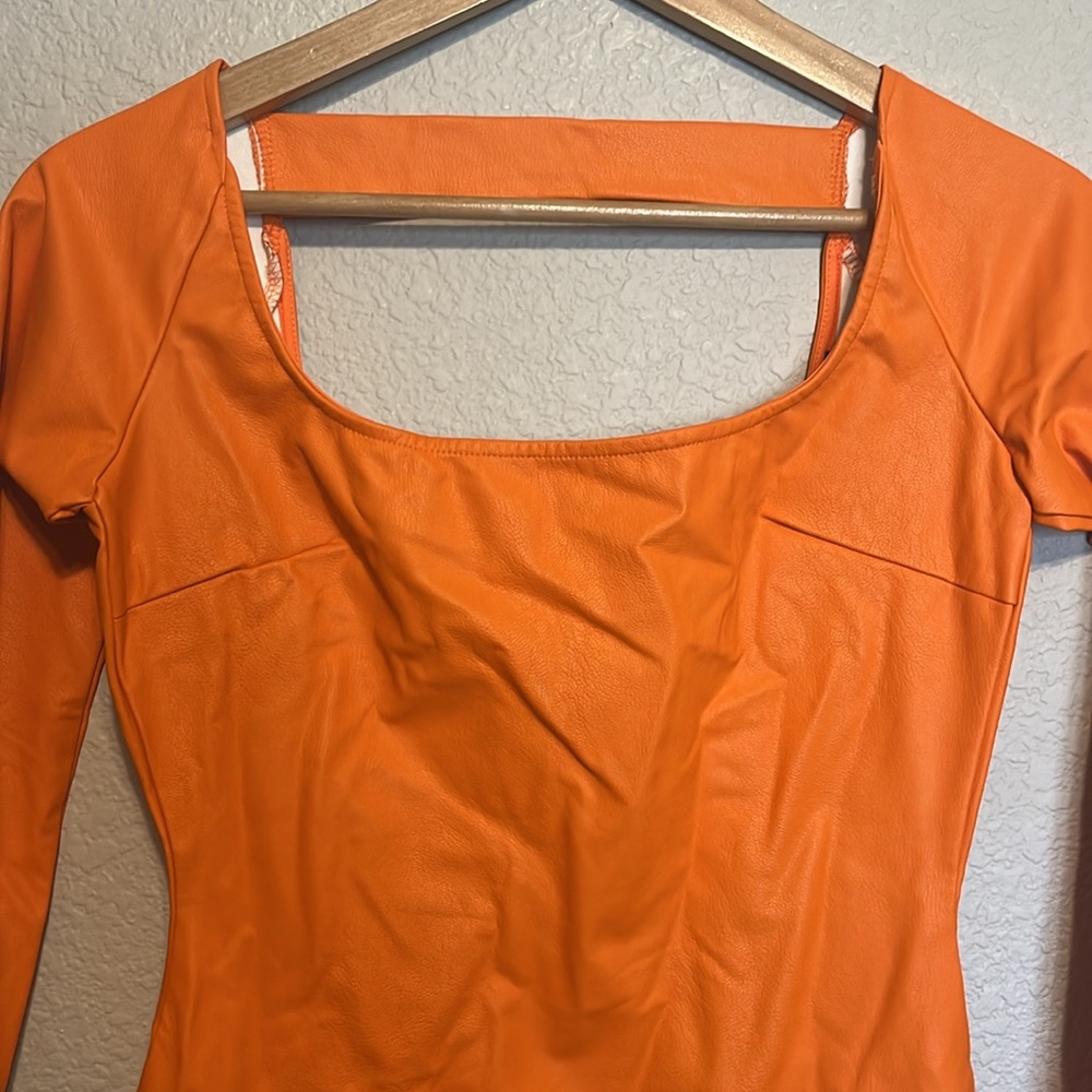 NWT Naked Wardrobe orange mini dress - Picture 2 of 5
